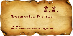 Maszarovics Mária névjegykártya